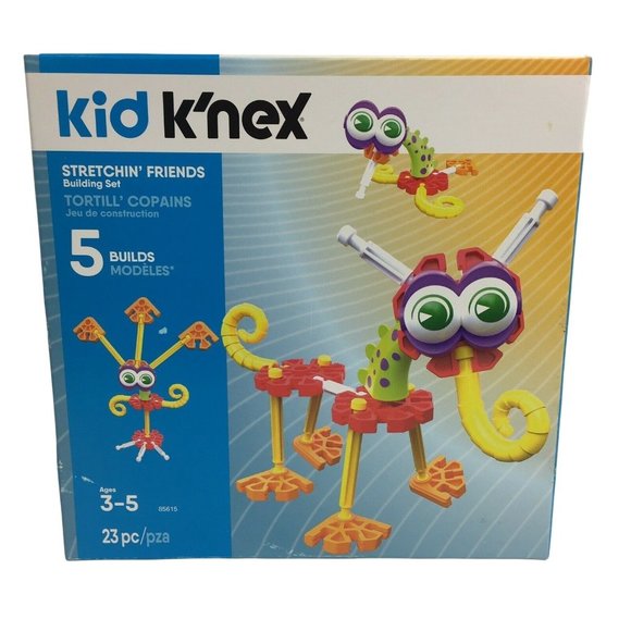 Kid K'Nex Stretchin Friends Building Set 23 Pieces Motor Skills Dexterity New - Picture 1 of 12